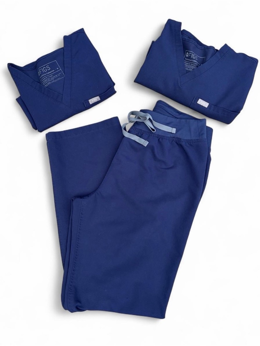 3 Piece FIGS women’s ALL Sz. M navy blue scrub set